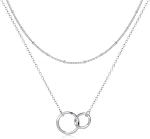 Fettero Pendant Necklace Gold Choker Layered Coin Open Karma Circle Full New Crescent Moon 14K Gold Plated Dainty Simple Moon Phase Jewelry for Women Gift