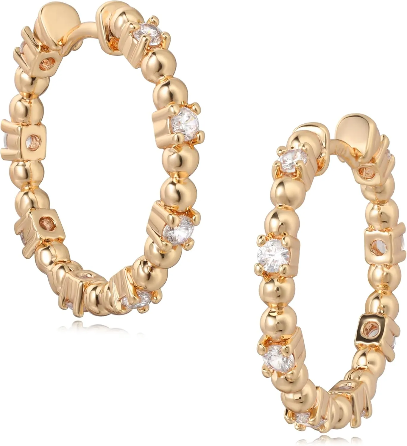 FETTERO Women Hoop Earrings 14K Gold Plated Delicate Hypoallergenic Earrings Small Huggie Hoops Dainty Earring Jewelry for Everyday Wear