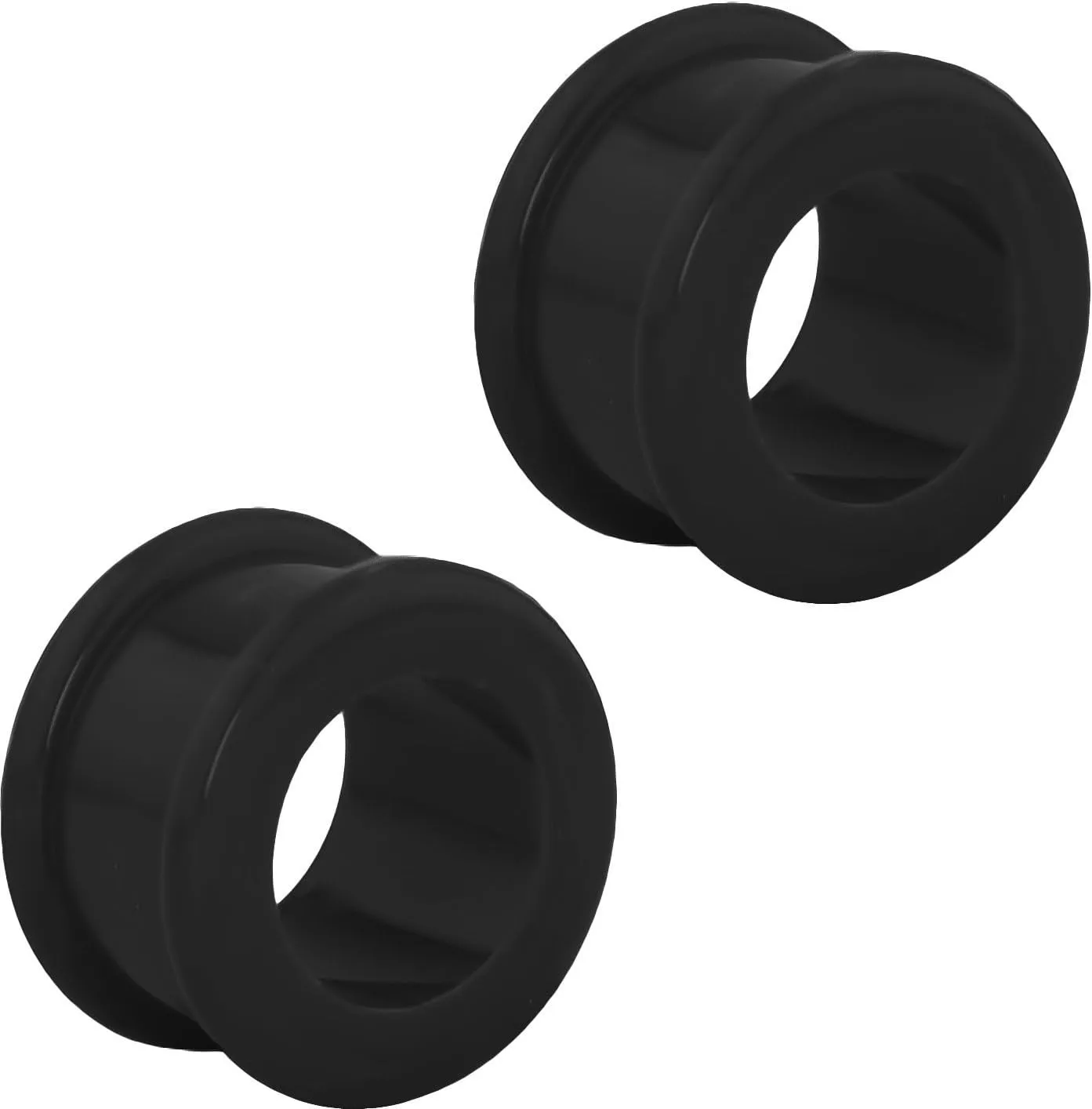 Forbidden Body Jewelry Set of 9/16 Inch Ultra Soft Comfort Fit Silicone Ear Gauges, 14mm Flat Double Flared Tunnel Plug Earrings