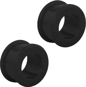 Forbidden Body Jewelry Set of 9/16 Inch Ultra Soft Comfort Fit Silicone Ear Gauges, 14mm Flat Double Flared Tunnel Plug Earrings