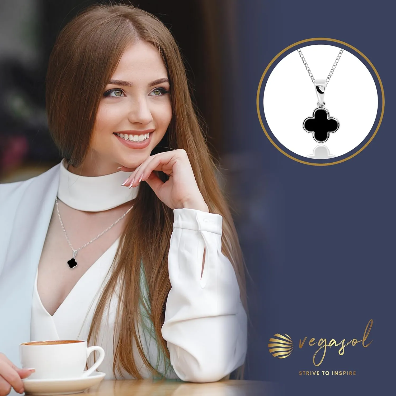 Four leaf clover necklace for women and teenagers, best gift for Holidays/birthdays/anniversaries/graduations, Chain available in gold plated or silver plated, Gift Box included