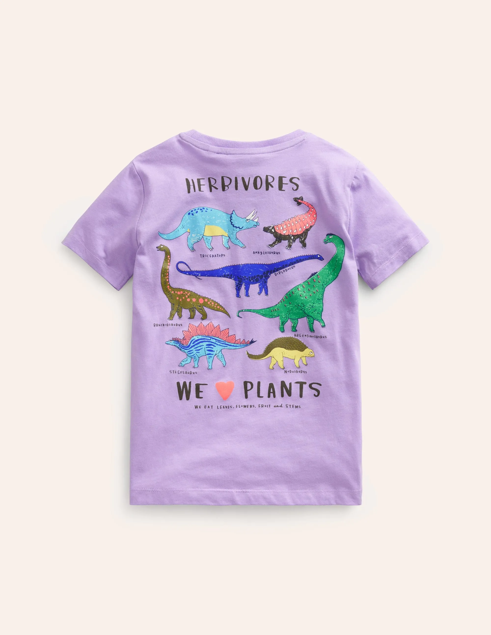 Front & Back Printed T-shirt-Misty Lavender