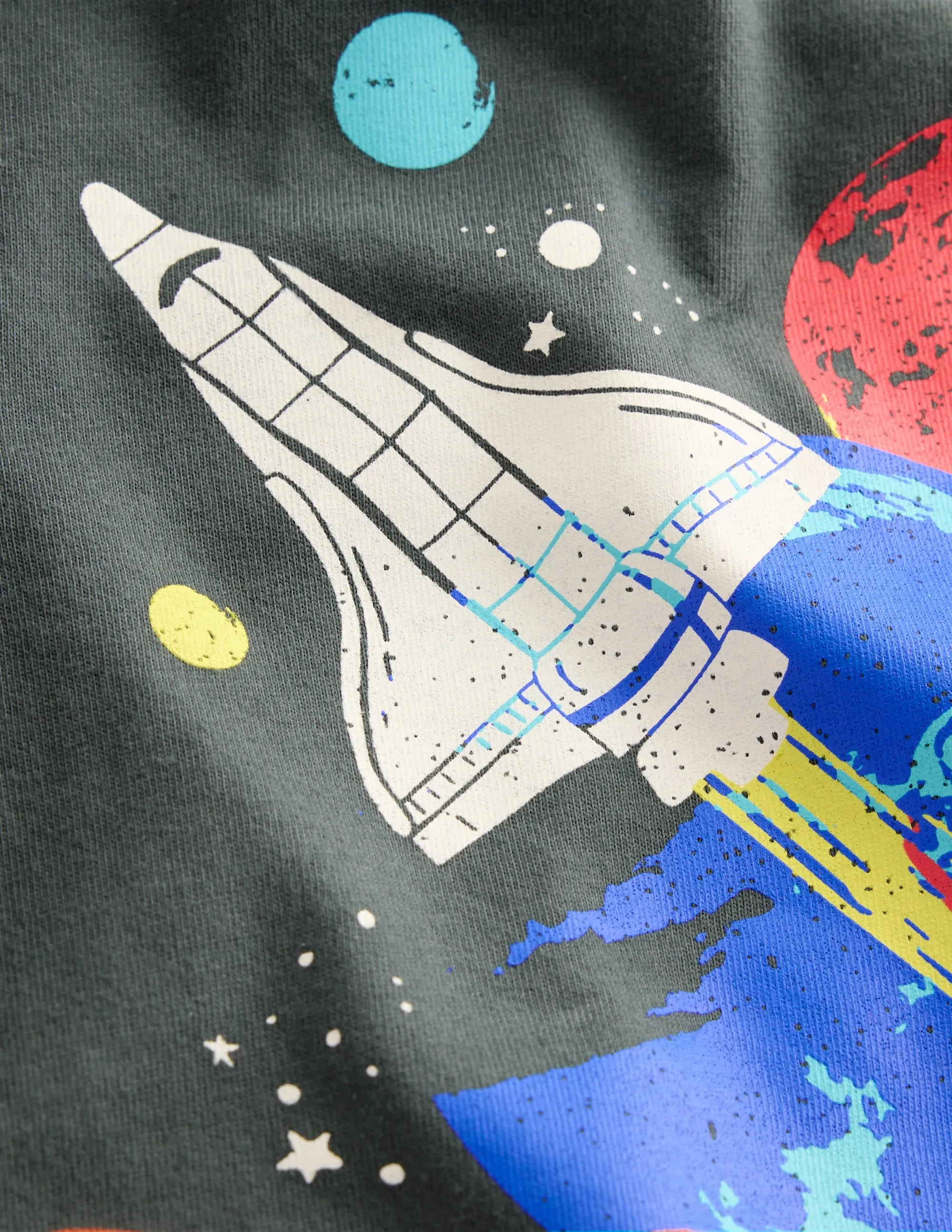 Front & Back Printed T-shirt-Smoke Space