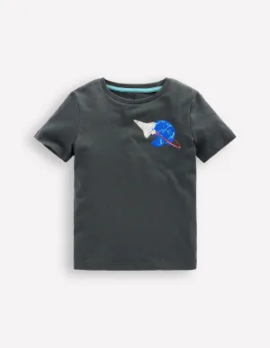 Front & Back Printed T-shirt-Smoke Space