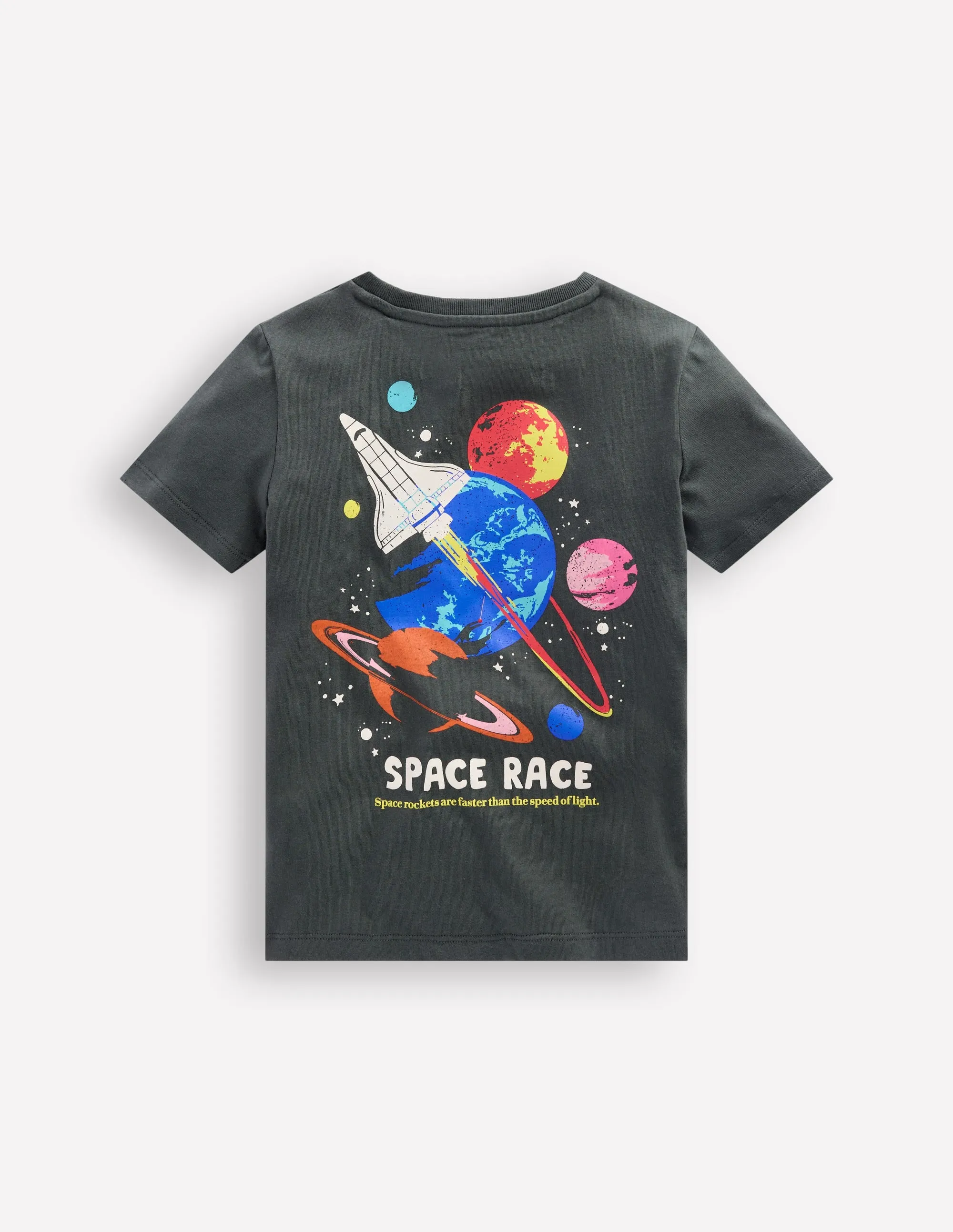 Front & Back Printed T-shirt-Smoke Space