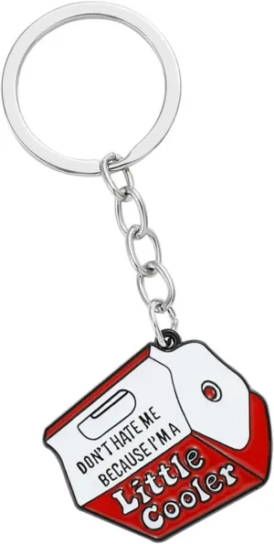 Funny Keyring for Women Men Cool Enamel Keychain Friend Gift Novelty Key Holder for Bag Car Accessories