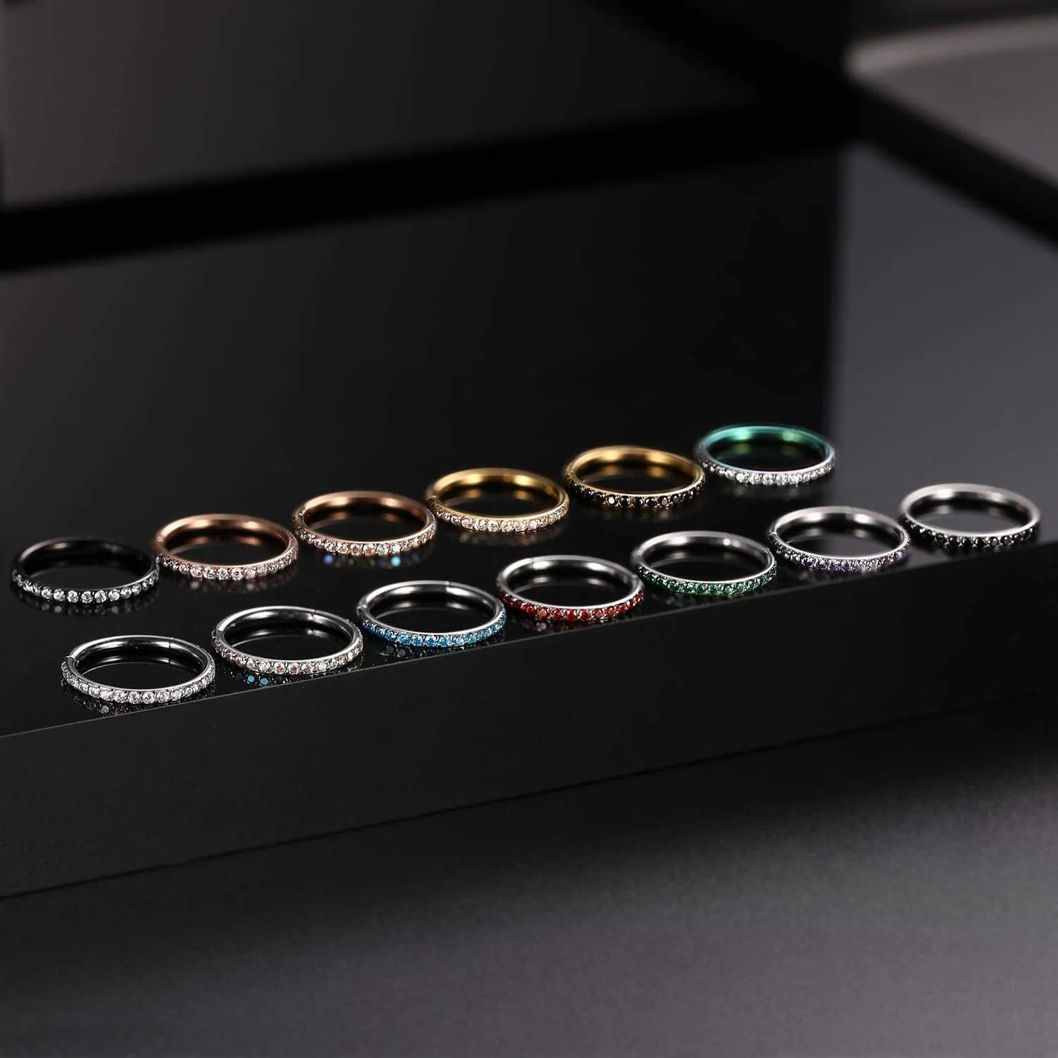 GAGABODY Conch Piercing Jewelry 20g 18g 16g 14g 12g Septum Jewelry Conch Hoop Daith Earrings Surgical Steel Clicker Hoop Piercing Rings Lip Rings with CZ Helix Rook Cartilage Piercing Jewelry