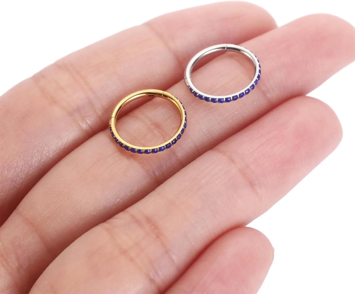 GAGABODY Conch Piercing Jewelry 20g 18g 16g 14g 12g Septum Jewelry Conch Hoop Daith Earrings Surgical Steel Clicker Hoop Piercing Rings Lip Rings with CZ Helix Rook Cartilage Piercing Jewelry