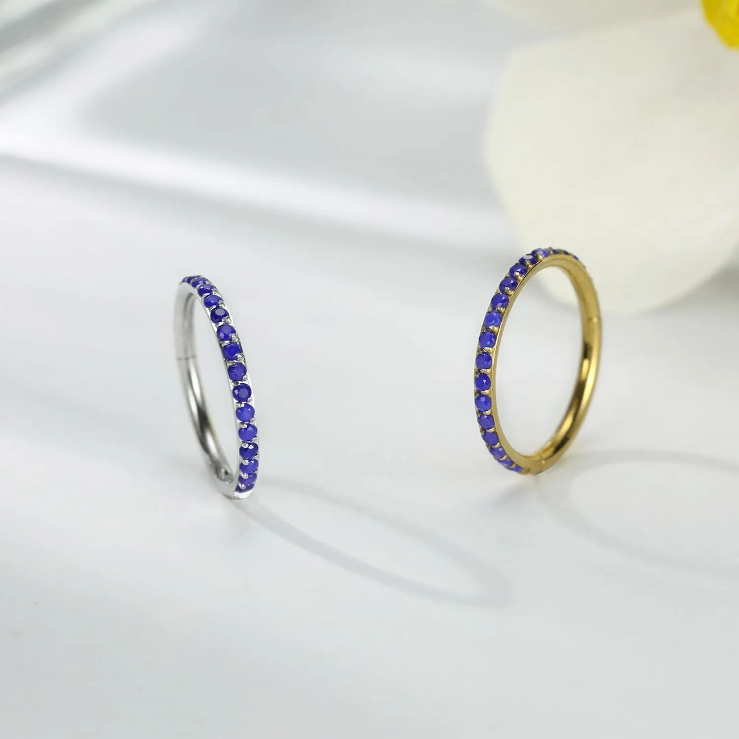 GAGABODY Conch Piercing Jewelry 20g 18g 16g 14g 12g Septum Jewelry Conch Hoop Daith Earrings Surgical Steel Clicker Hoop Piercing Rings Lip Rings with CZ Helix Rook Cartilage Piercing Jewelry
