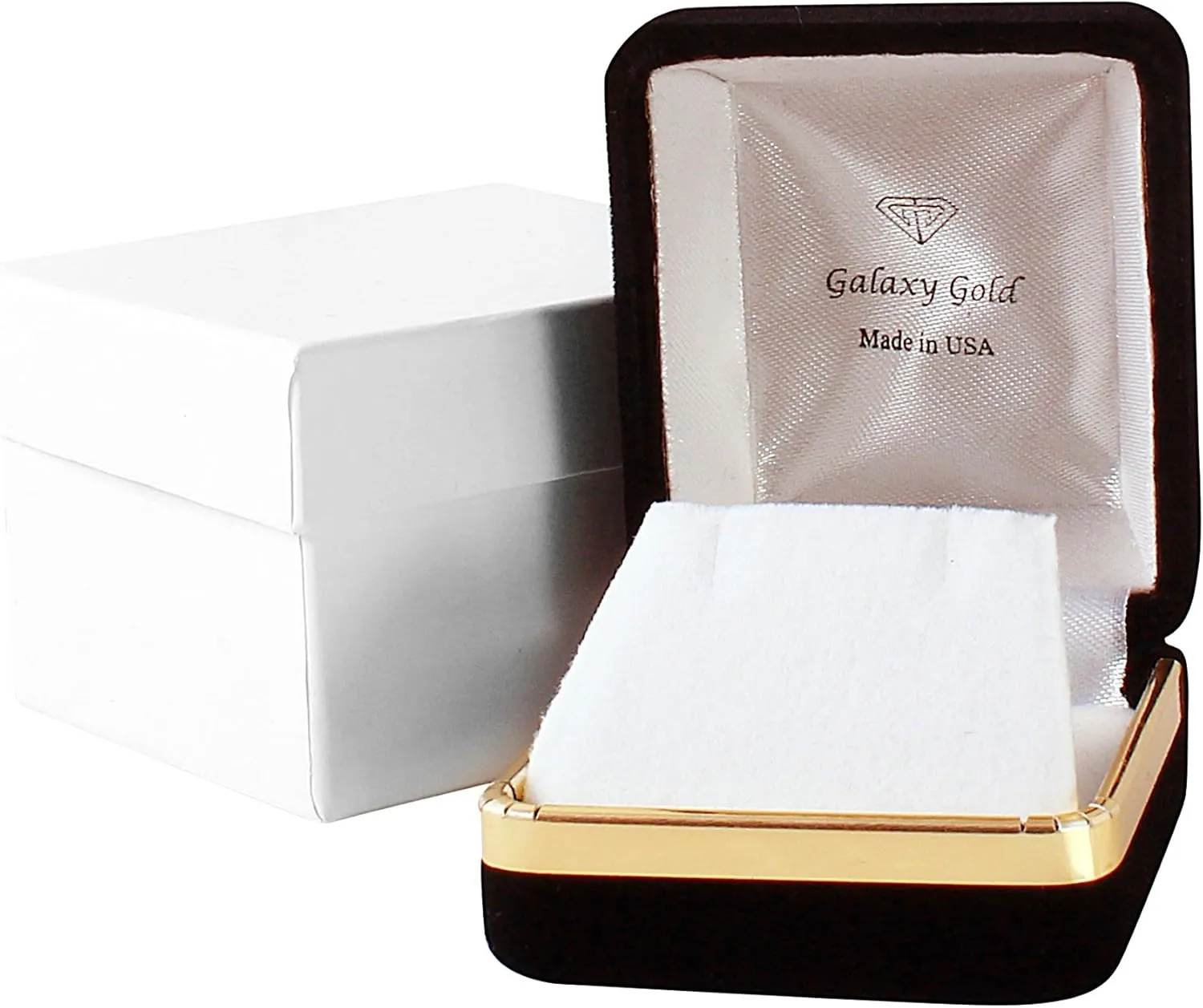 Galaxy Gold GG 14k Solid White Gold Necklace with 4.65 Carat Natural Sapphire Pendant