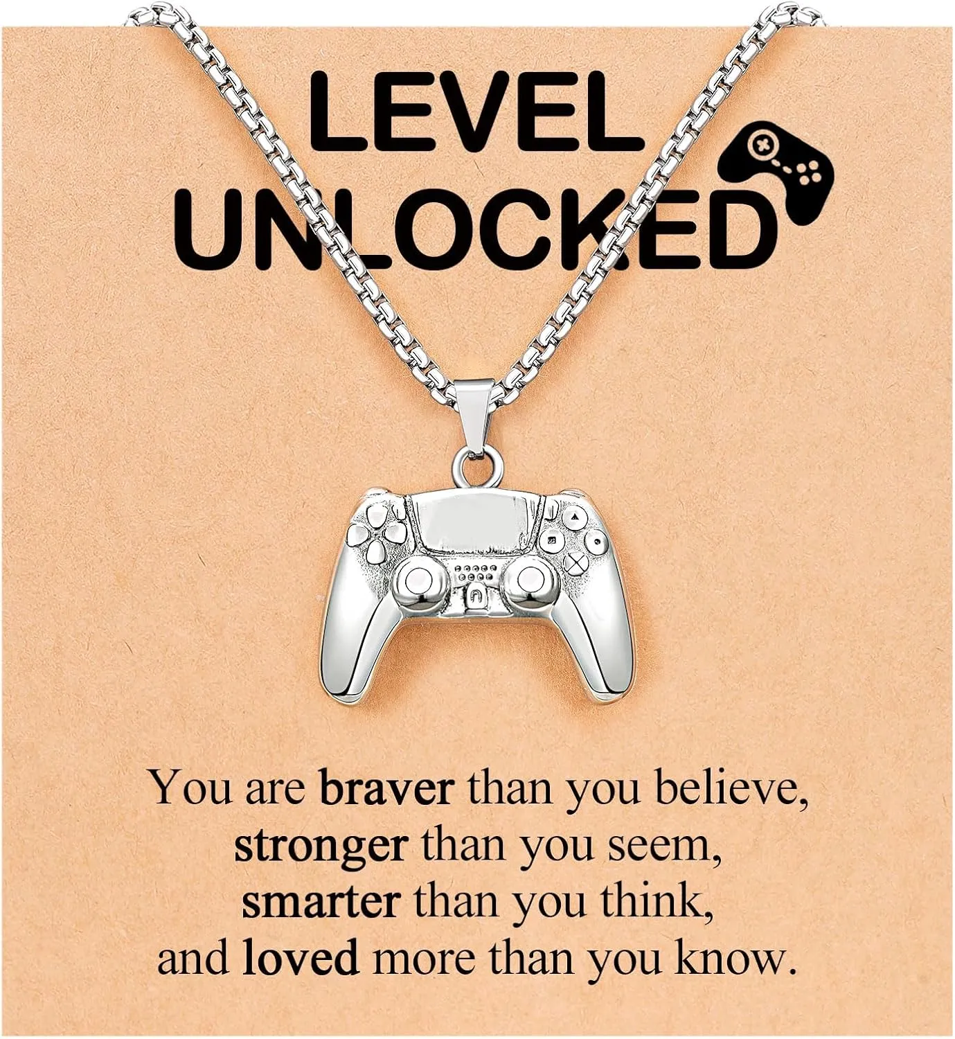 Game Controller Necklace for Boys, Gifts For Son Grandson Nephew Birthday Christmas Valentines Graduation