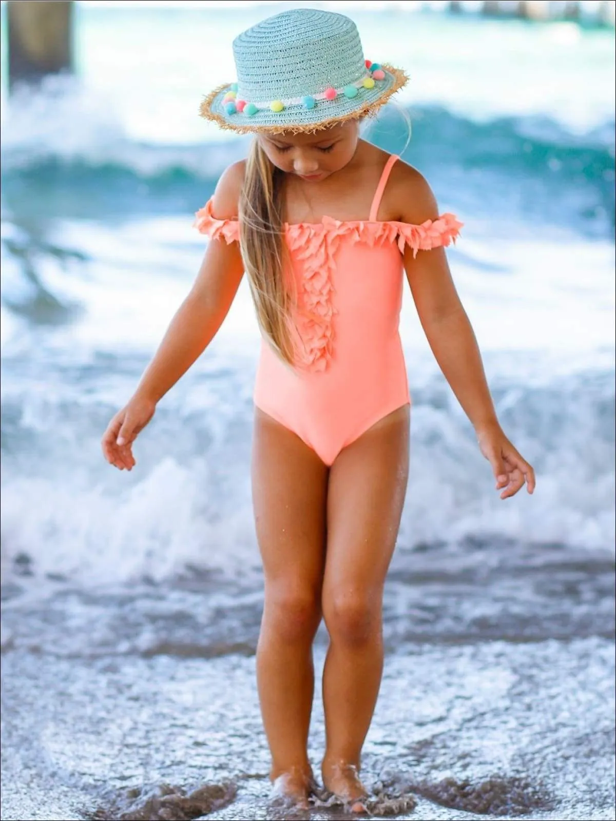 Girls Splash In the Sun One Piece Swimsuit