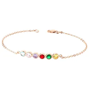 Grandchildren Birthstones Bracelet, Up to 10 Kids Birthstone Jewelry, Grandma Birthday Gift From Grandchildren, Personalized Nana Bracelet, 925 Sterling Silver