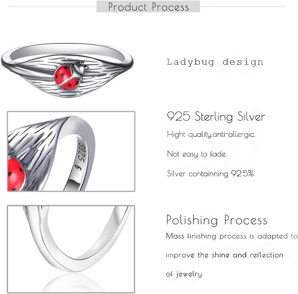 GW Lovely 925 Sterling Silver Ring for Women Girls Zirconia Band Ring Statement Rings for Birthday Wedding Gift