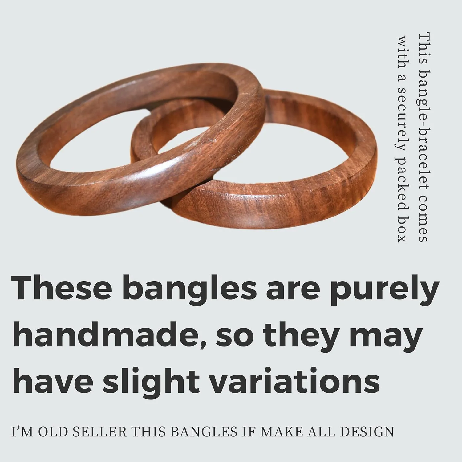Handmade Natural Wooden BangleHandmade Bracelet Vintage Simple Round Natural Wooden Bracelet Bangle for Women Jewelry.