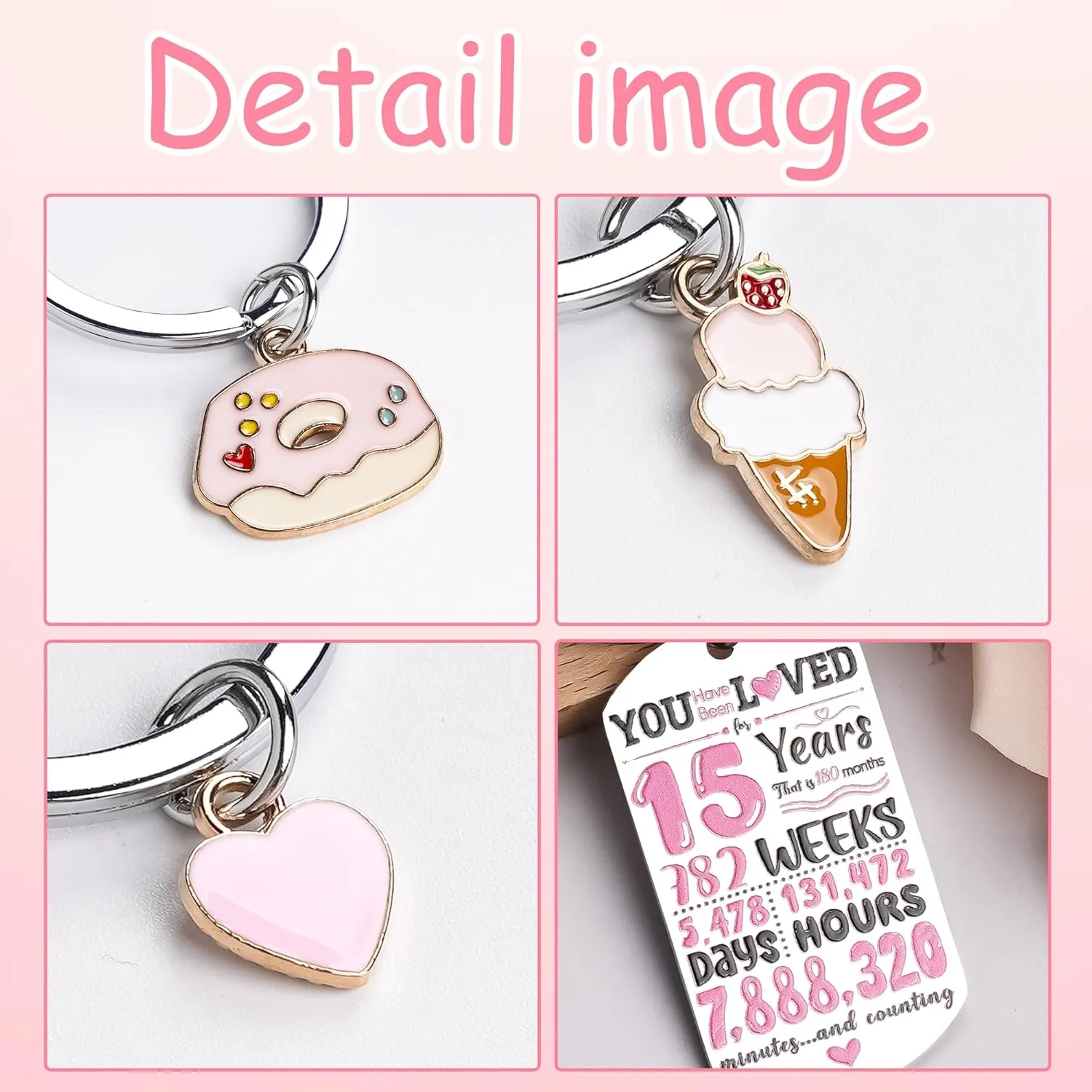 Happy Birthday Keychain Gifts for Girls - Double Sides Engraved Inspirational Presents, Ideas gifts for Teen Girls 15-18