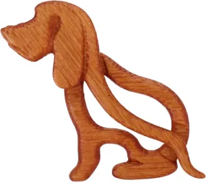 Homoyoyo Bamboo Dog Brooch Pin Cute Wooden Animal Sweater Accessories For Women Lapel Pin For Shawls Scarves And Dresses For Girls And Pet Lovers