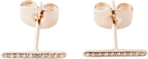 HONEYCAT Skinny Midi Crystal Bar Earrings in Gold, Rose Gold, or Silver | Minimalist, Delicate Jewelry
