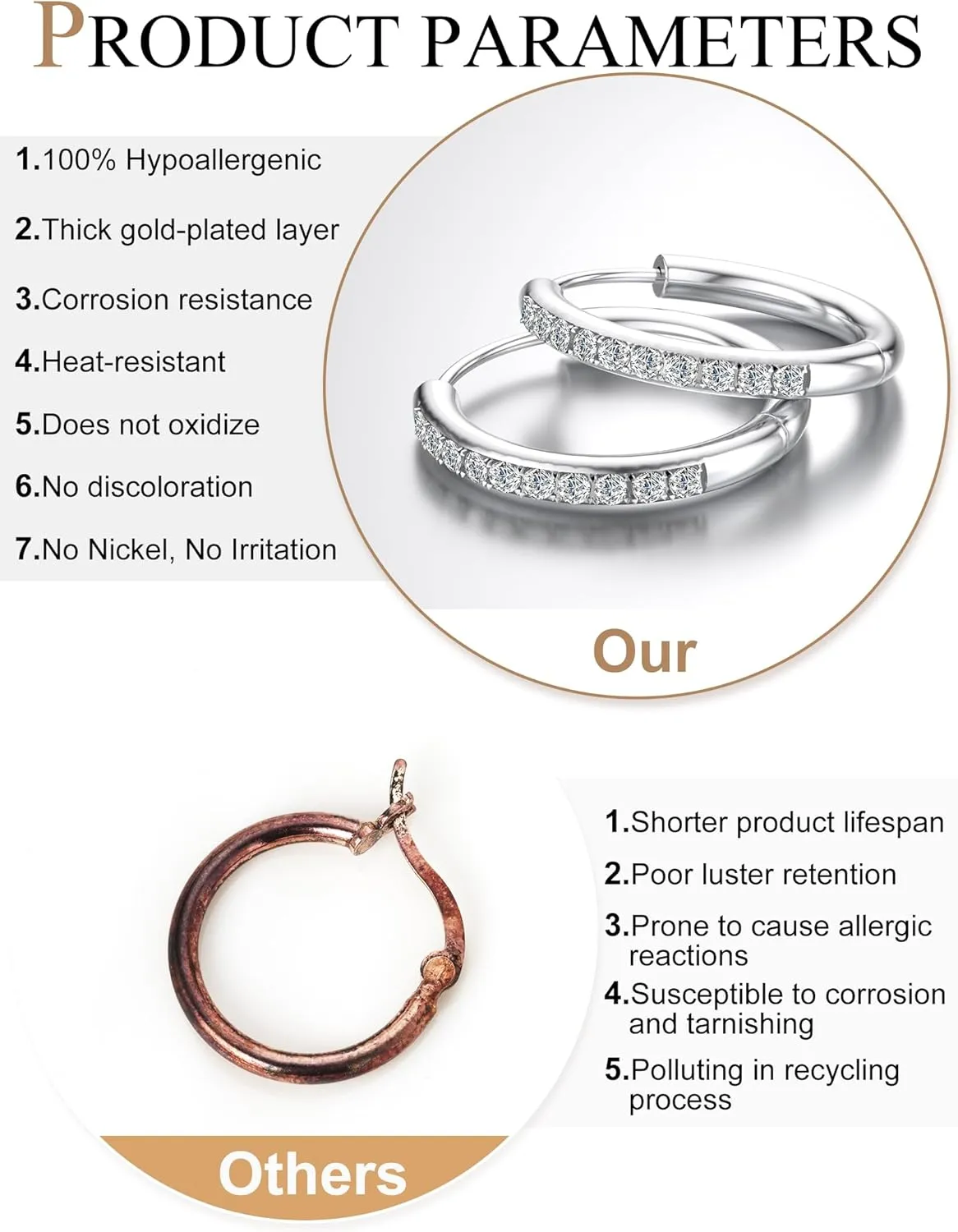 Hoop Earrings for Women & Men 316L Surgical Stainless Steel Huggie Earrings with Sparkling Cubic Zirconia Huggie Hoop Earrings - Hypoallergenic CZ Earrings,Trendy Tiny Hoops for Cartilage & Lobe.