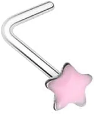 Illuminating Glow in the Dark Star L-Shape Nose Ring