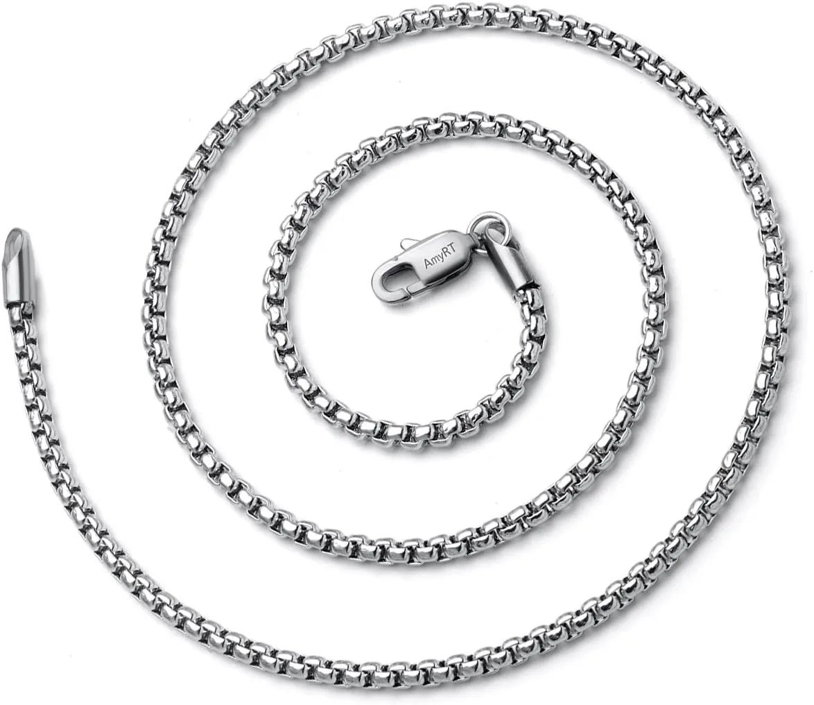 Jewelry 2.5mm Womens Mens Titanium Steel Rolo Cable Wheat Chain Link Necklace 16 to 30 in
