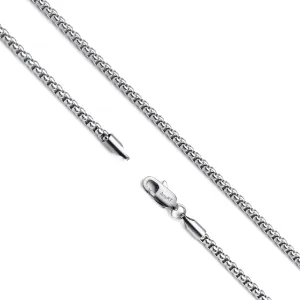 Jewelry 2.5mm Womens Mens Titanium Steel Rolo Cable Wheat Chain Link Necklace 16 to 30 in