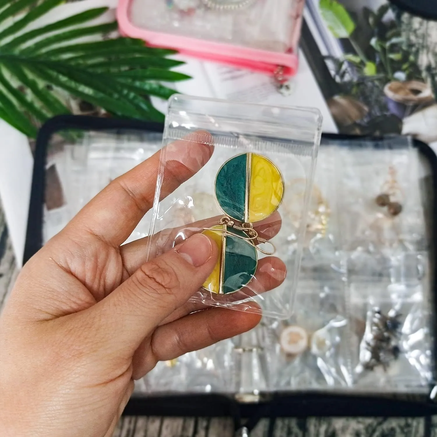 Jewelry Pouch Clear Self Seal Plastic Zipper Bags for Earrings Rings Packing Storage Transparent PVC Lock Pouches, Pack of 80