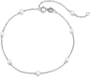 KECHO 14k Solid Gold Pearl Bracelet for Women, Freshwater Cultured Pearls Fine Jewelry Birthday Gifts for Her