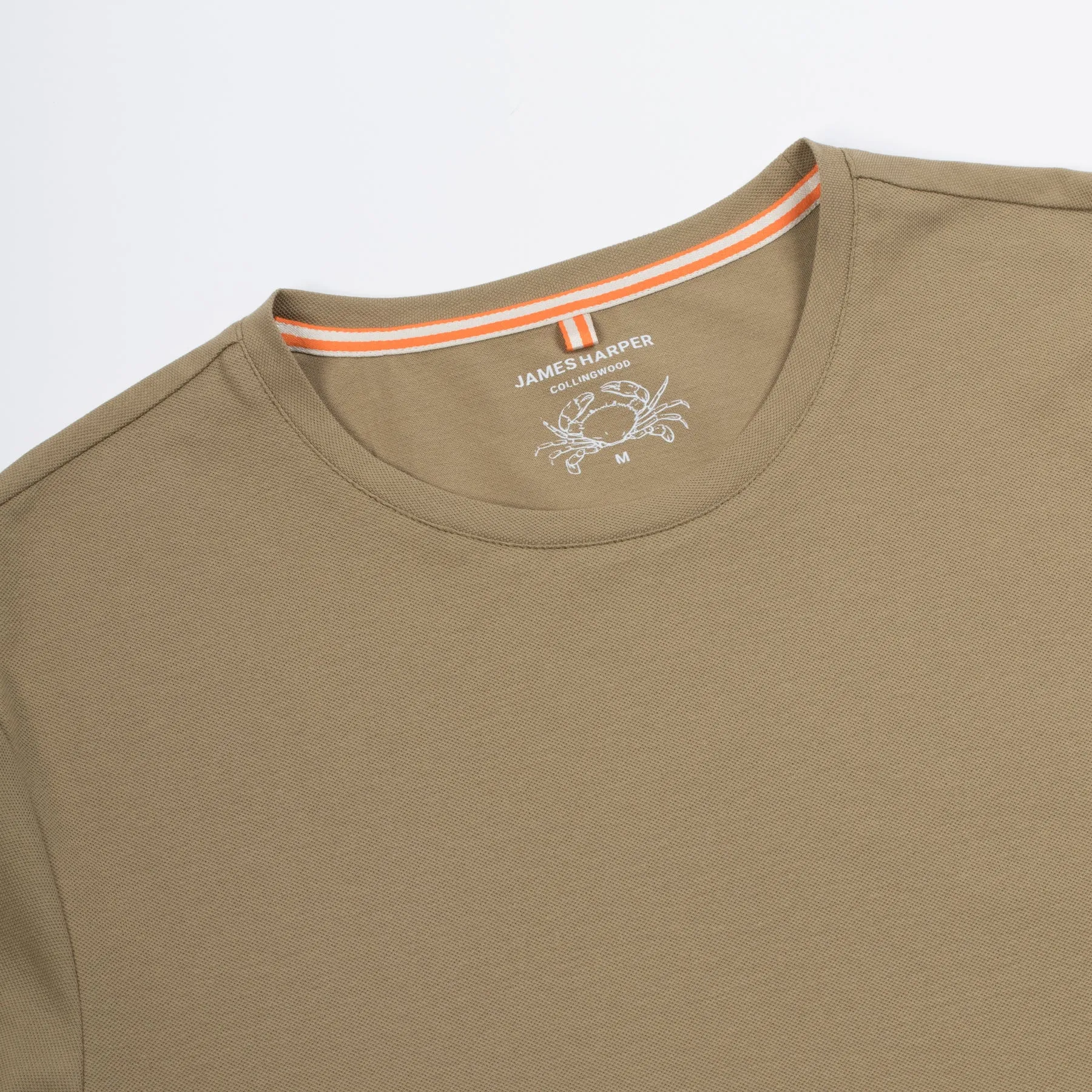Khaki Cotton Pique Tee Shirt