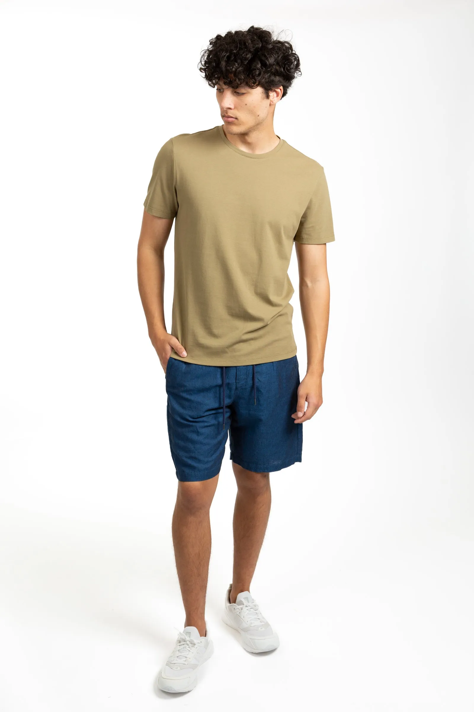 Khaki Cotton Pique Tee Shirt