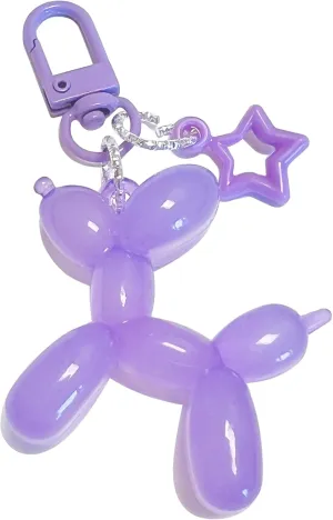 LAEKOU Star Balloon Dog Keychain for Women, Cute Y2K Key Chain Accessories, Aesthetic Charms for Bag Backpack