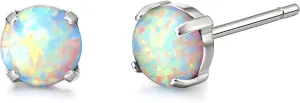 Limerencia G23 Hypoallergenic Pure Titanium Earrings, Opal/Moonstone/Cat's Eye/Blue Turquoise Stud Earrings, F136 Implant Grade|Delicate Jewelry for Sensitive Ears