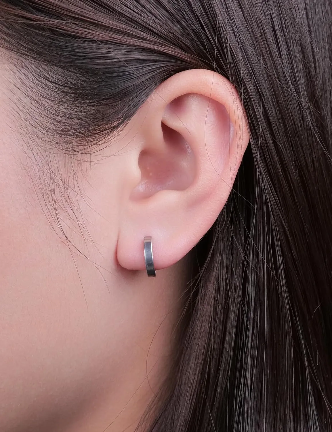 Limerencia G23 Pure Titanium Hypoallergenic Huggie Hoop Earrings for Women Sensitive Ears