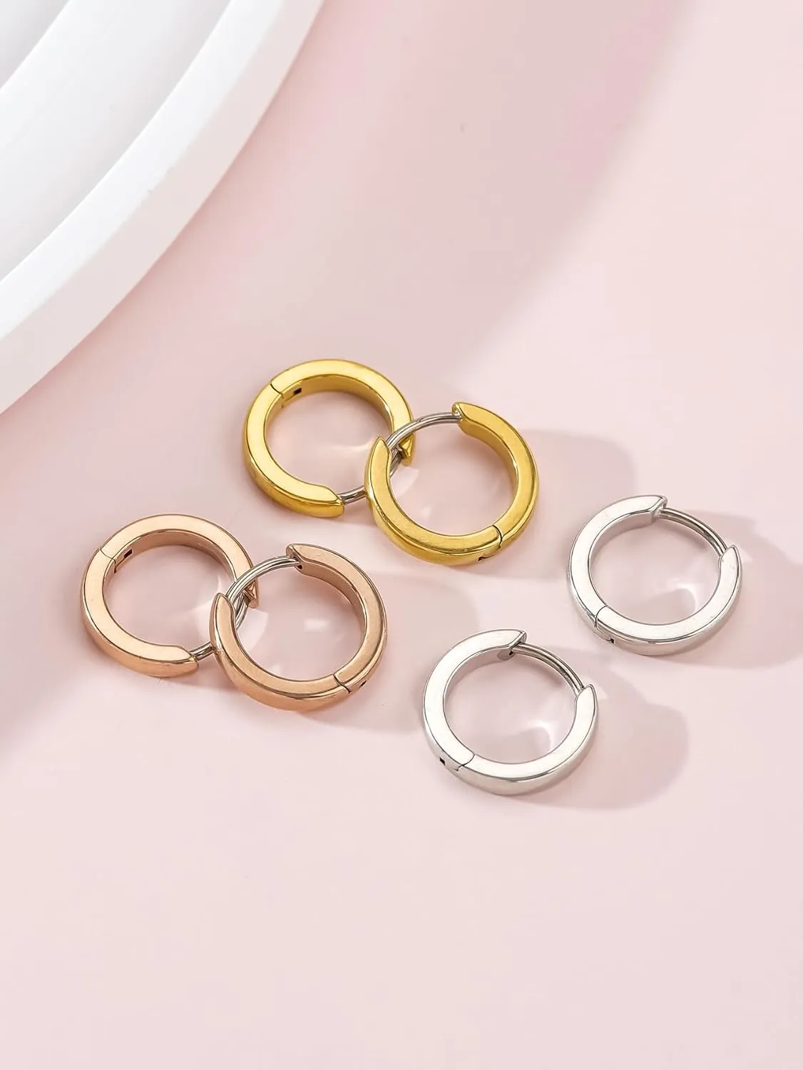Limerencia G23 Pure Titanium Hypoallergenic Huggie Hoop Earrings for Women Sensitive Ears