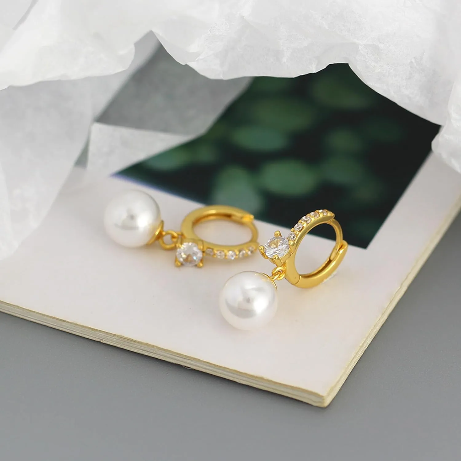 Long Pearl Earrings for Women 925 sterling silver Pearl Dangle Earrings Hypoallergenic Elegant Wedding Pearl Tassel Earrings for Bridal Christmas Gift