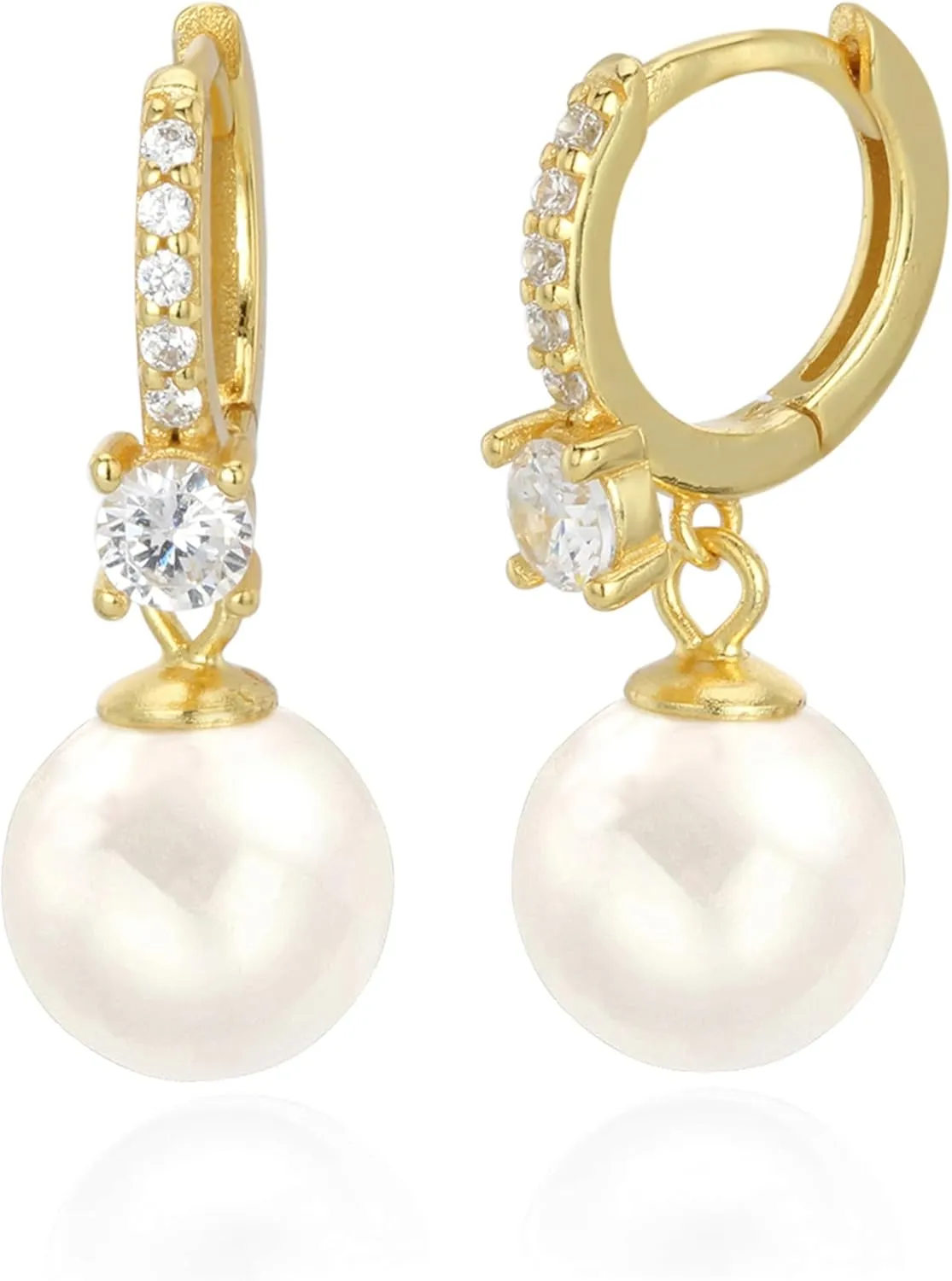 Long Pearl Earrings for Women 925 sterling silver Pearl Dangle Earrings Hypoallergenic Elegant Wedding Pearl Tassel Earrings for Bridal Christmas Gift
