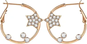 LUCA SMITH Hoop Earrings Inspired by Peter Pan's Famous Fairy Tinkerbell 30mm Hypoallergenic 14K Real Gold Plated Big Hoop Earrings