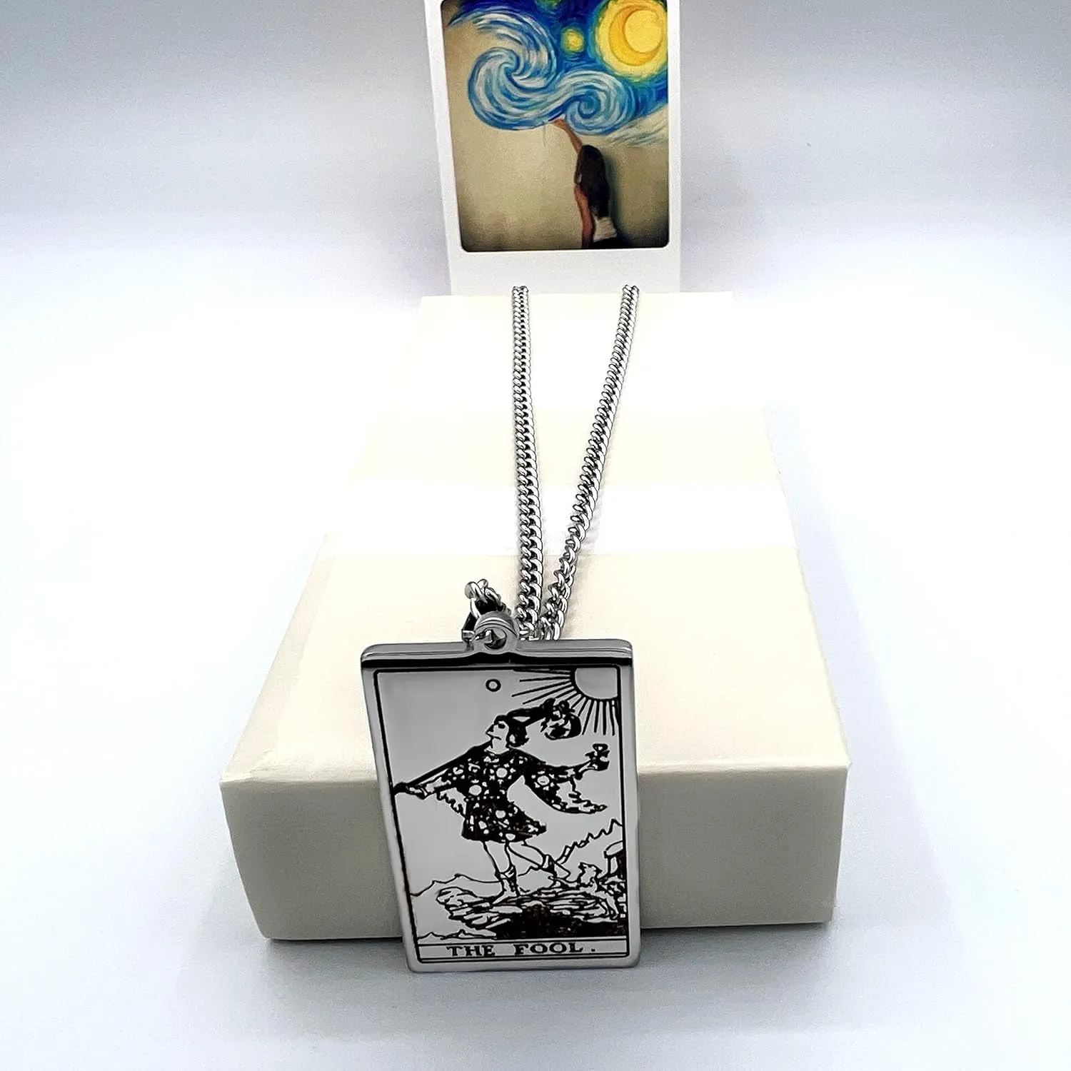 Mall of Style Tarot Card Necklace for Women - Tarot Necklace for Men - Hip Hop Jewelry - Bikers Jewelry