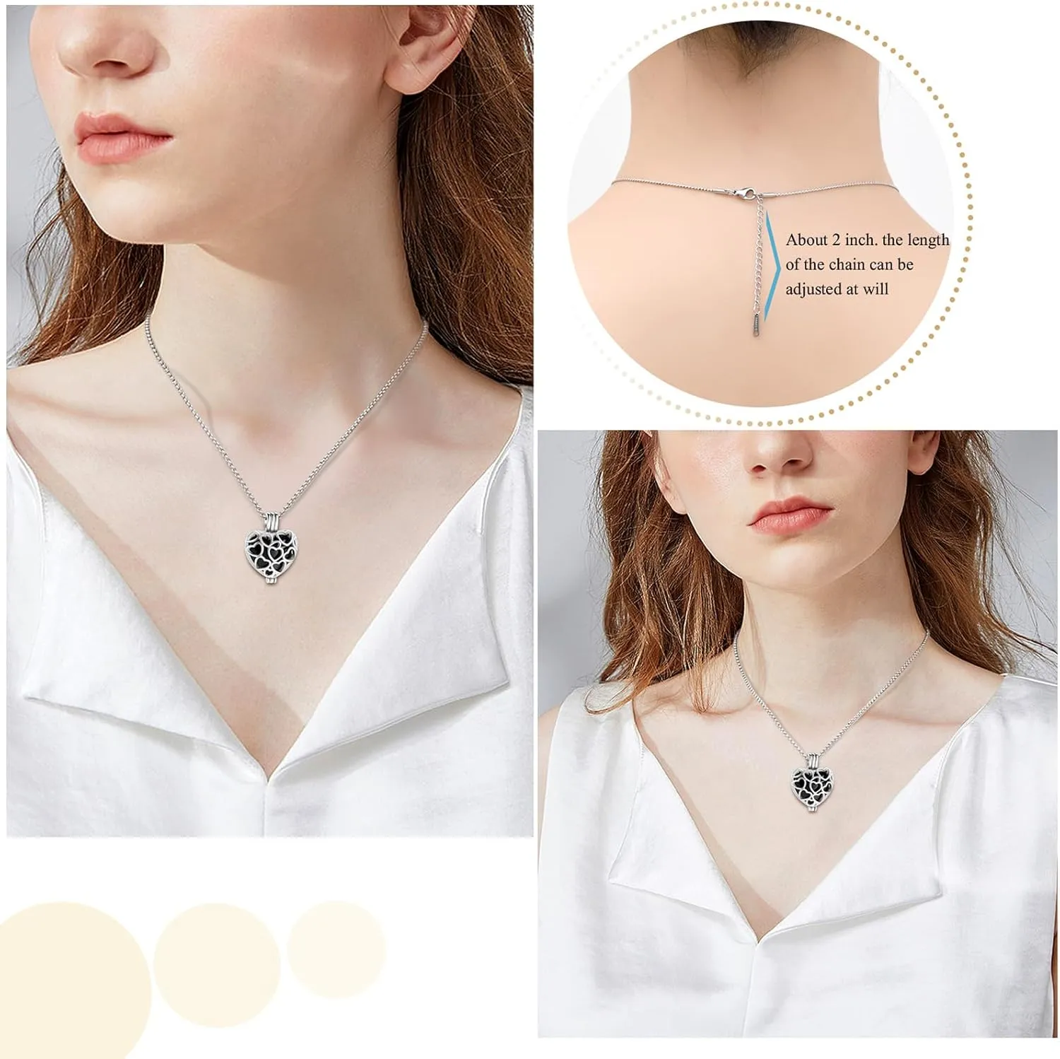 Memorial Cremation Jewelry Eternal Heart Cremation Locket Necklace With Mini Urn Jewelry For Ashes Of Loved Ones Keepsale Pendant