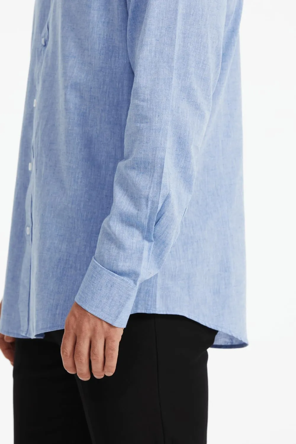 Mens Linen Shirt Vacation Casual Long Sleeve Button Down Shirt Men Striped Shirt