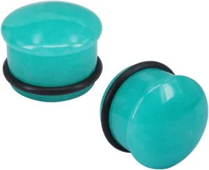 Mozambique Amazonite Natural Stone Ear Plug Ear Gauge Noble Temperament Single Flare Ear Expander Tunnel