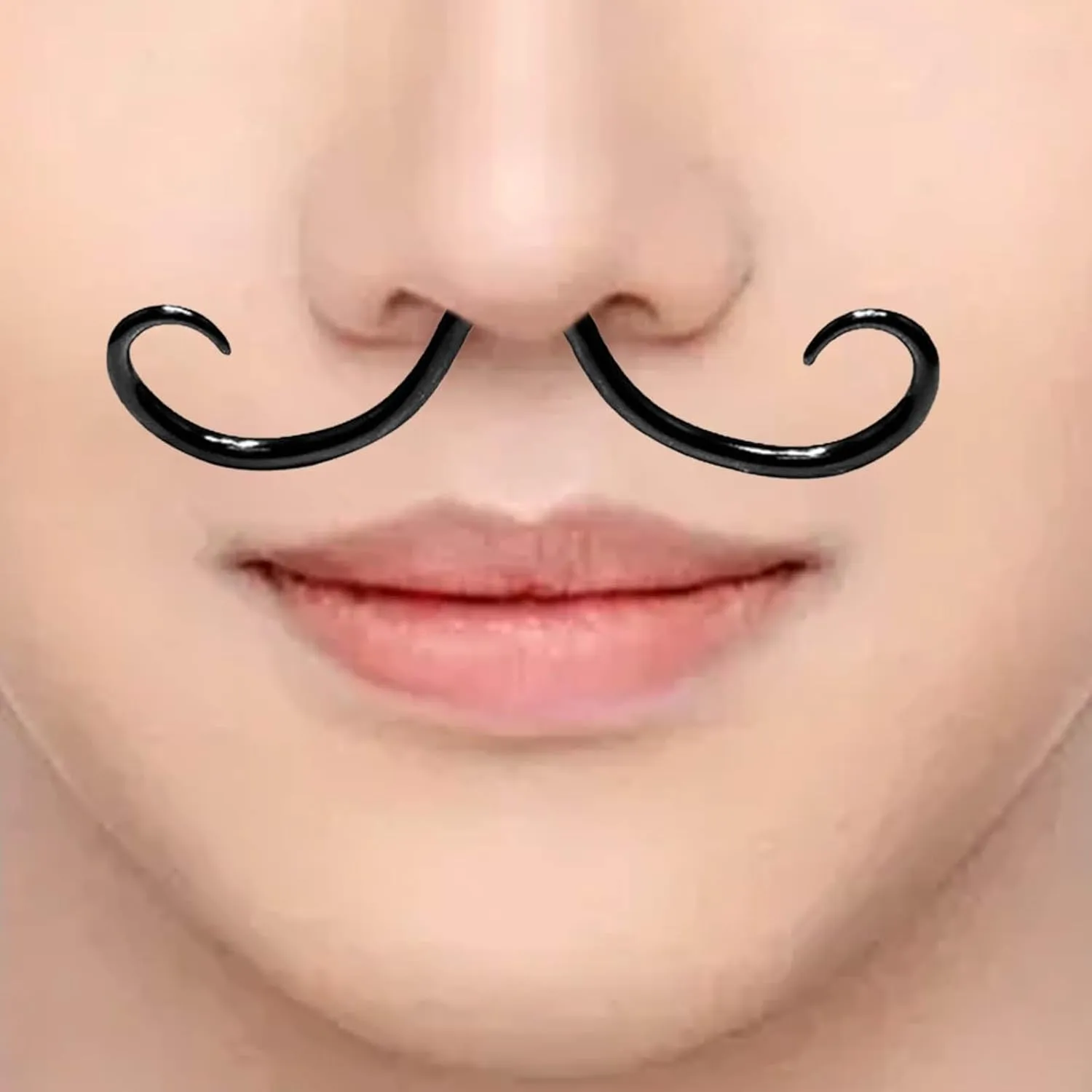 Mustache Septum Ring Mustache Nose Ring Classic Trendy Body Jewelry Nose Piercing Jewelry for Costume Party Anniversary Men