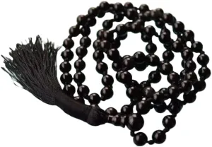 Natural Black Tourmaline 8mm 108 Mala Beads, Spiritual, Meditation Beads, Reiki, Japa Mala, Buddhist Prayer Beads, Yoga Bracelet, healing beads LKMALA-RRGU-1710