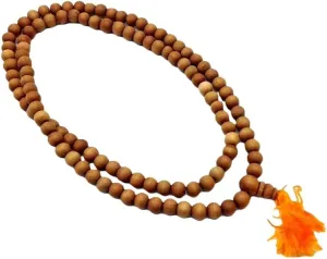 Natural Fragrant Sandalwood 8mm 108 Mala Beads, Spiritual, Meditation Beads, Reiki, Japa Mala, Buddhist Prayer Beads, Yoga Bracelet, healing beads LKMALA-RRGU-3112