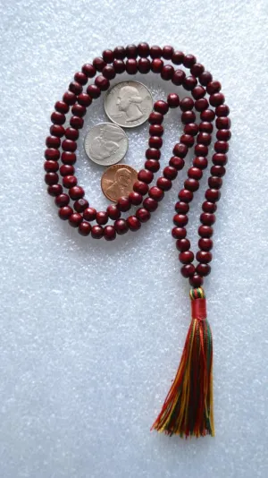 Natural Rosewood 8mm 108 Mala Beads, Spiritual, Meditation Beads, Reiki, Japa Mala, Buddhist Prayer Beads, Yoga Bracelet, healing beads LKMALA-RRGU-1861