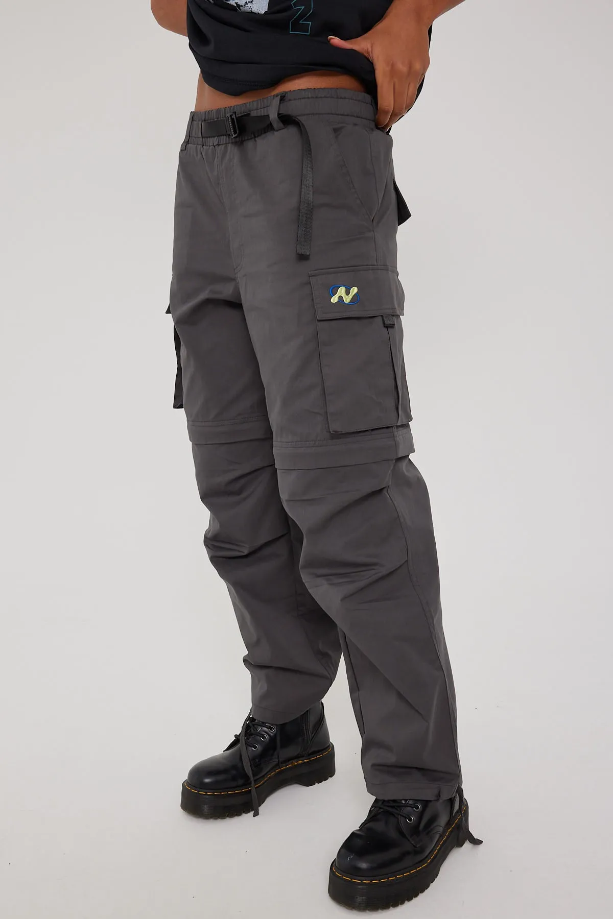Neovision Zip Off Parachute Cargo Pant Charcoal
