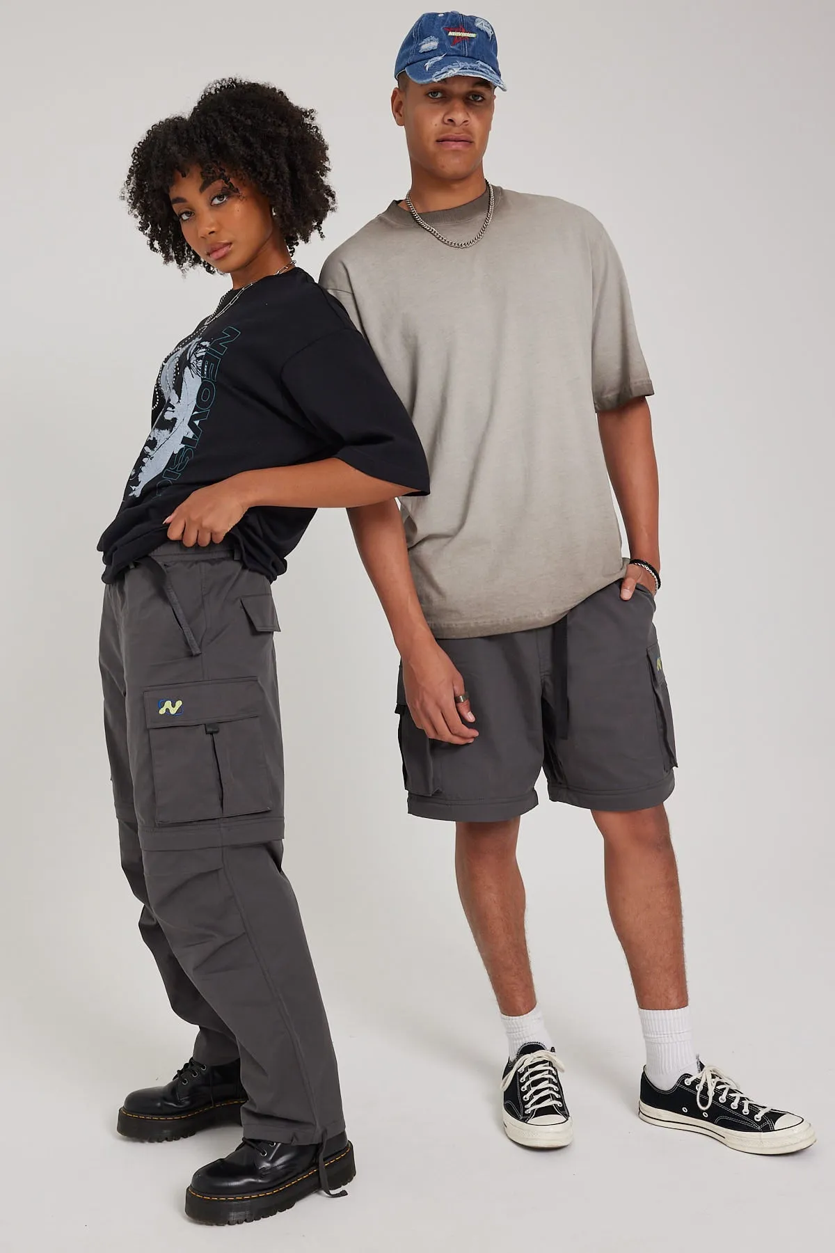 Neovision Zip Off Parachute Cargo Pant Charcoal