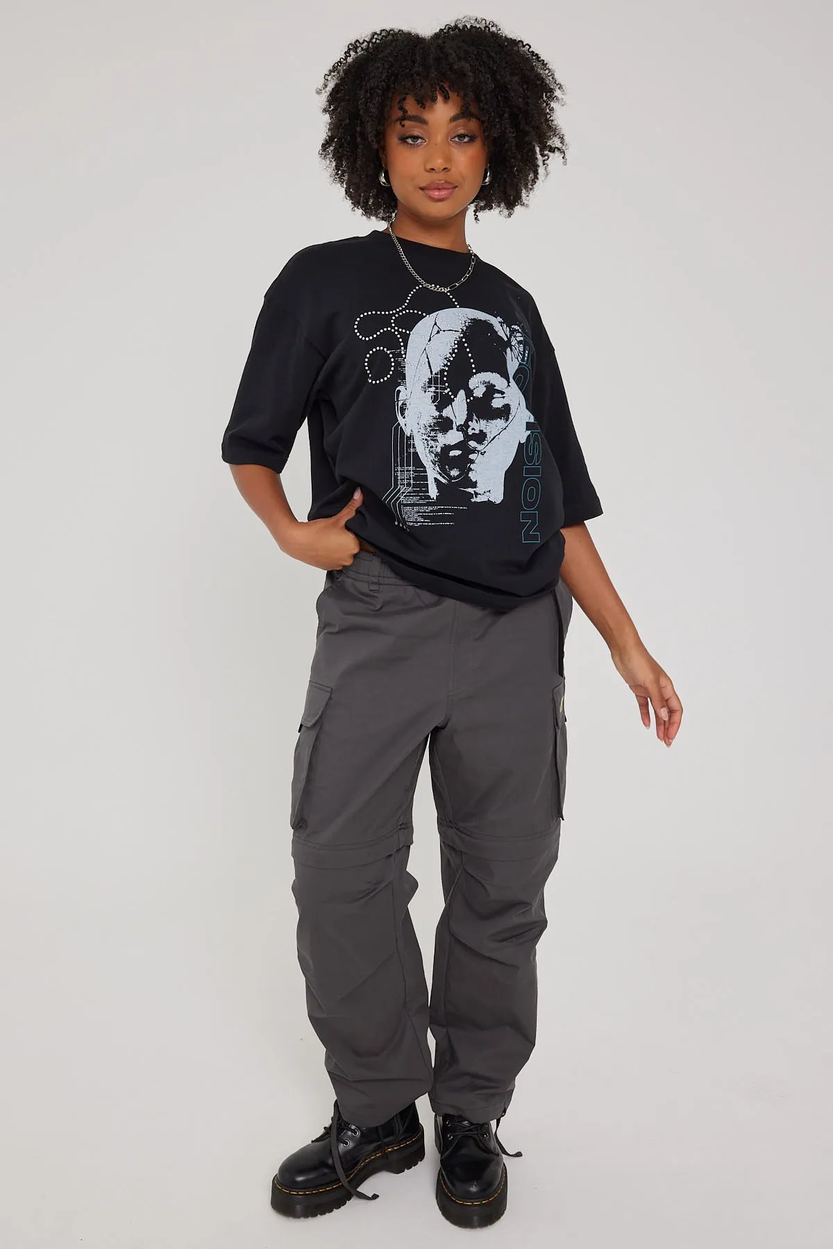 Neovision Zip Off Parachute Cargo Pant Charcoal