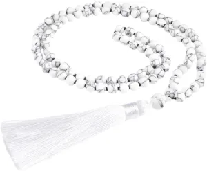 New 2026 Arrive 6Mm Black Lava Stones Necklaces 108 Beads Natural Pine Stone Mala Tassel Necklace Fashion Jewelry For Women Men Buddhist Gifts Trendy Accessories Creative Gift