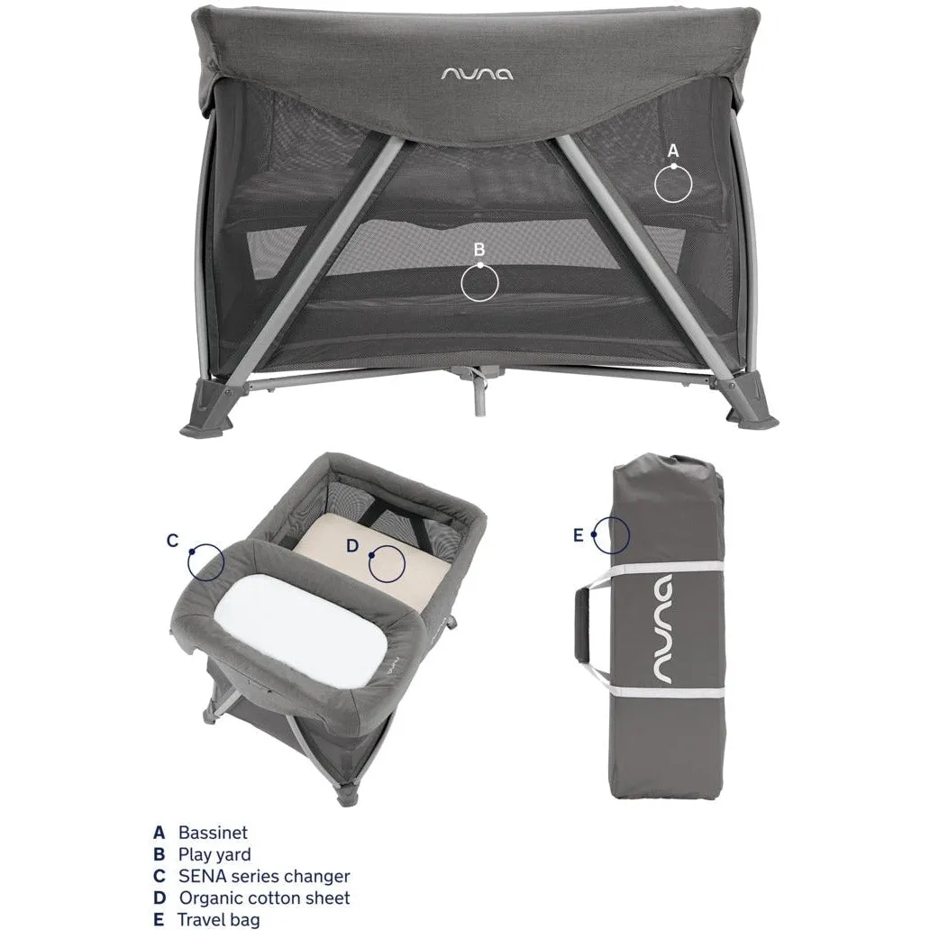 Nuna SENA Aire Playard with Zip-Off Bassinet   Changer